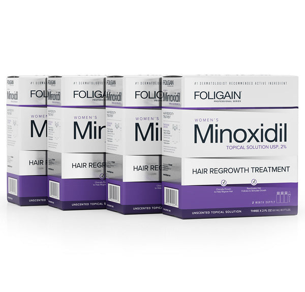 FOLIGAIN Minoxidil 2% Hair Regrowth Treatment For Women 12 Month Supply - FOLIGAIN Canada