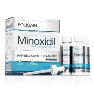 FOLIGAIN Low Alcohol Minoxidil 5% Hair Regrowth Treatment For Men - Foligain US