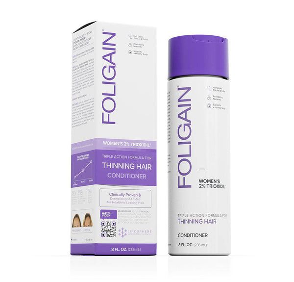 FOLIGAIN Triple Action Conditioner For Thinning Hair For Women with 2% Trioxidil - Foligain US