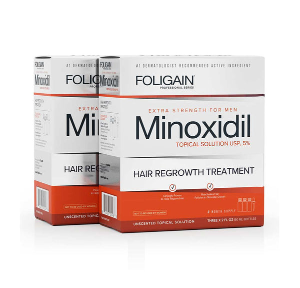 FOLIGAIN Minoxidil 5% Hair Regrowth Treatment For Men 6 Month Supply - FOLIGAIN Canada